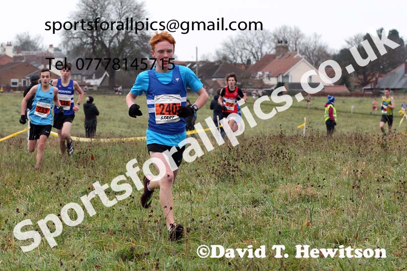 Boys under-15s, 2021 North Eastern Cross Country Championships, Sedgefield. Photo: David T. Hewitson/Sports for All Pics
